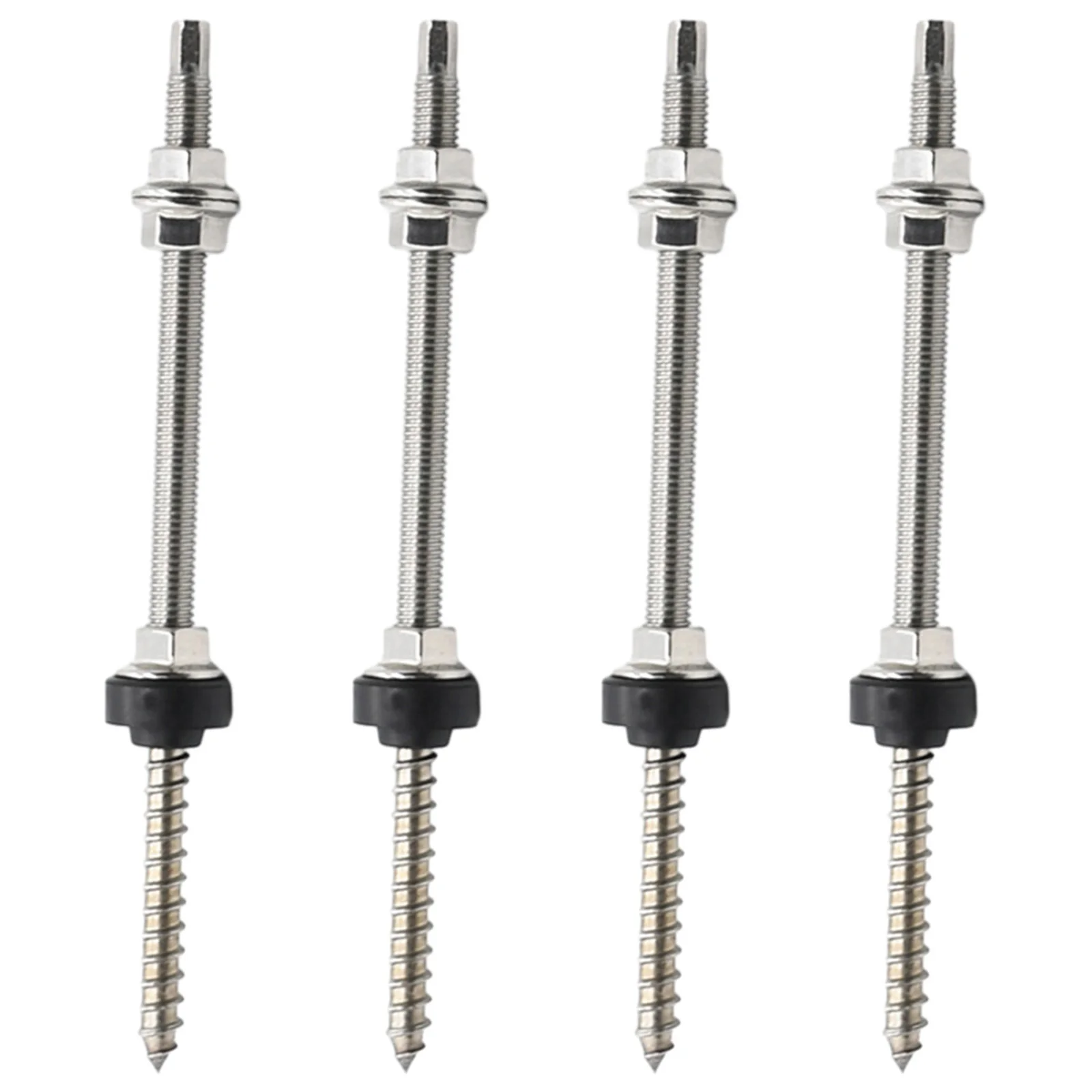 Trustworthy 4PCS 304 Stainless Steel Hanger Bolts for Stable and Secure Solar Panel and Photovoltaic System Installations