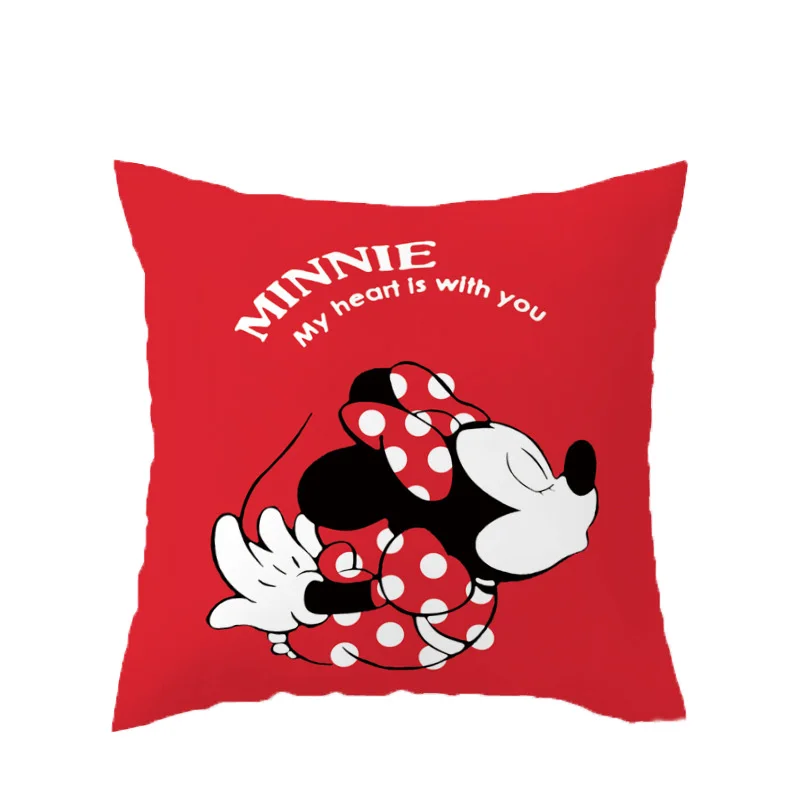 

Disney Pillow Cases Cushion Cover Cartoon Mickey Minnie Mouse Decorative Nap Cushion Cover on Bed Sofa Boys Girls Gift 45x45cm