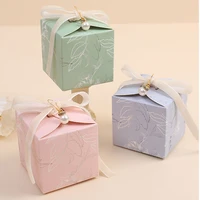 gift boxes wedding favors box shiny silver floral with pearl candy box for baby shower bridal birthday party packaging supplies