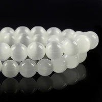 46810mm natural moon stone beads for bracelet jewelry making diy accessories loose spacer round smooth white cat eye bead