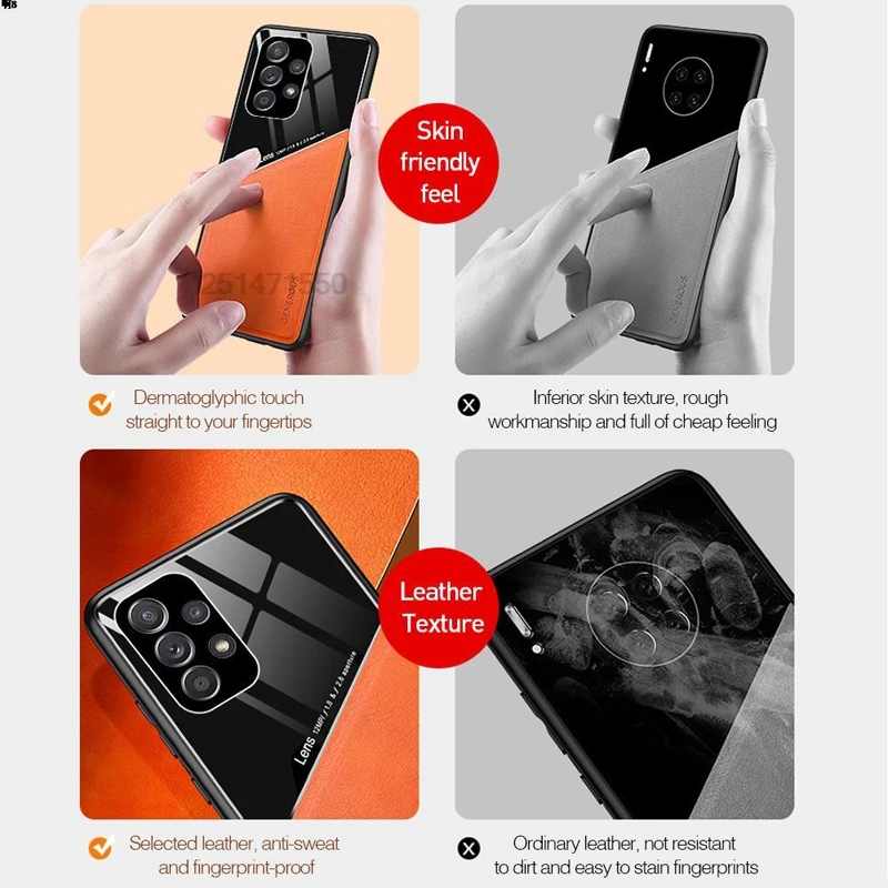 Чехол из искусственной кожи и глянцевой поликарбоната для Redmi Note 10