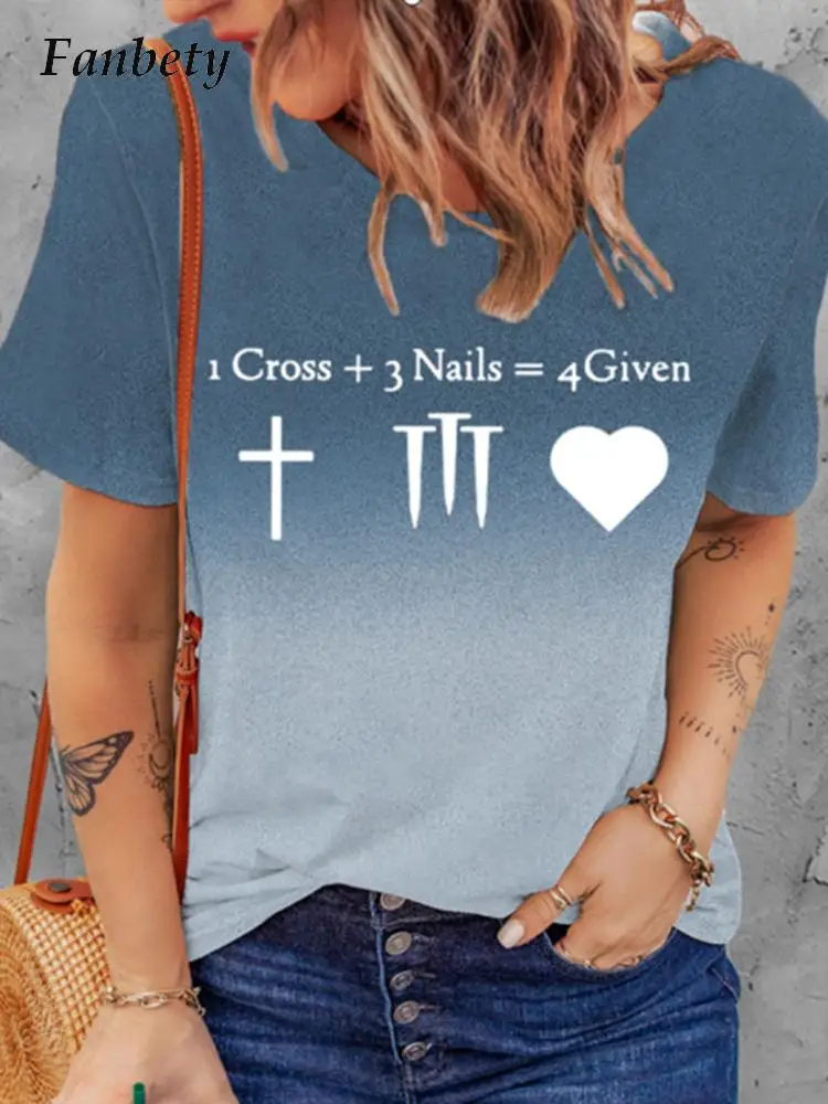 

Женская футболка с коротким рукавом и круглым вырезом, свободного покроя