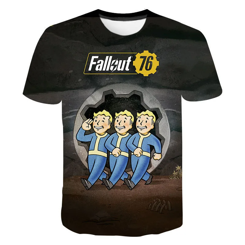 

Hot Game Fallout 76 4 T Shirts Summer 3D Print Fashion Kids Casual T-shirts Boy Girl Funny Cool Oversized Short Sleeve Clothing