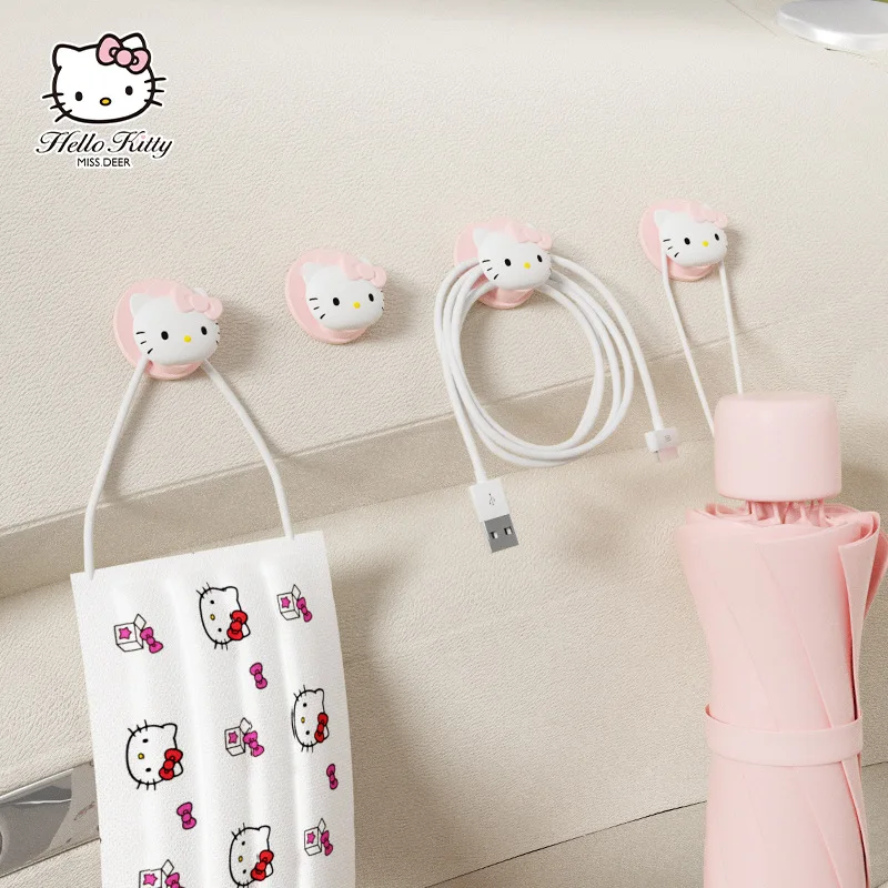 

2/4/6Pcs Kawaii Sanrio Accessories Hello Kittys Collection Cartoon Cute Cars Hook Car Accessories Anime Toy Girl Birthday Gift