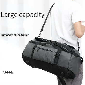 Portable Large Capacity Travel Dry and Wet Separation Bag Swimming Sports Fitness Bag Multi-function Nylon Business Backpack 1