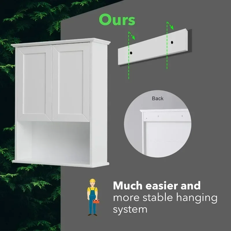 Настенный шкаф для ванной комнаты над унитазом деревянный хранения аптечек