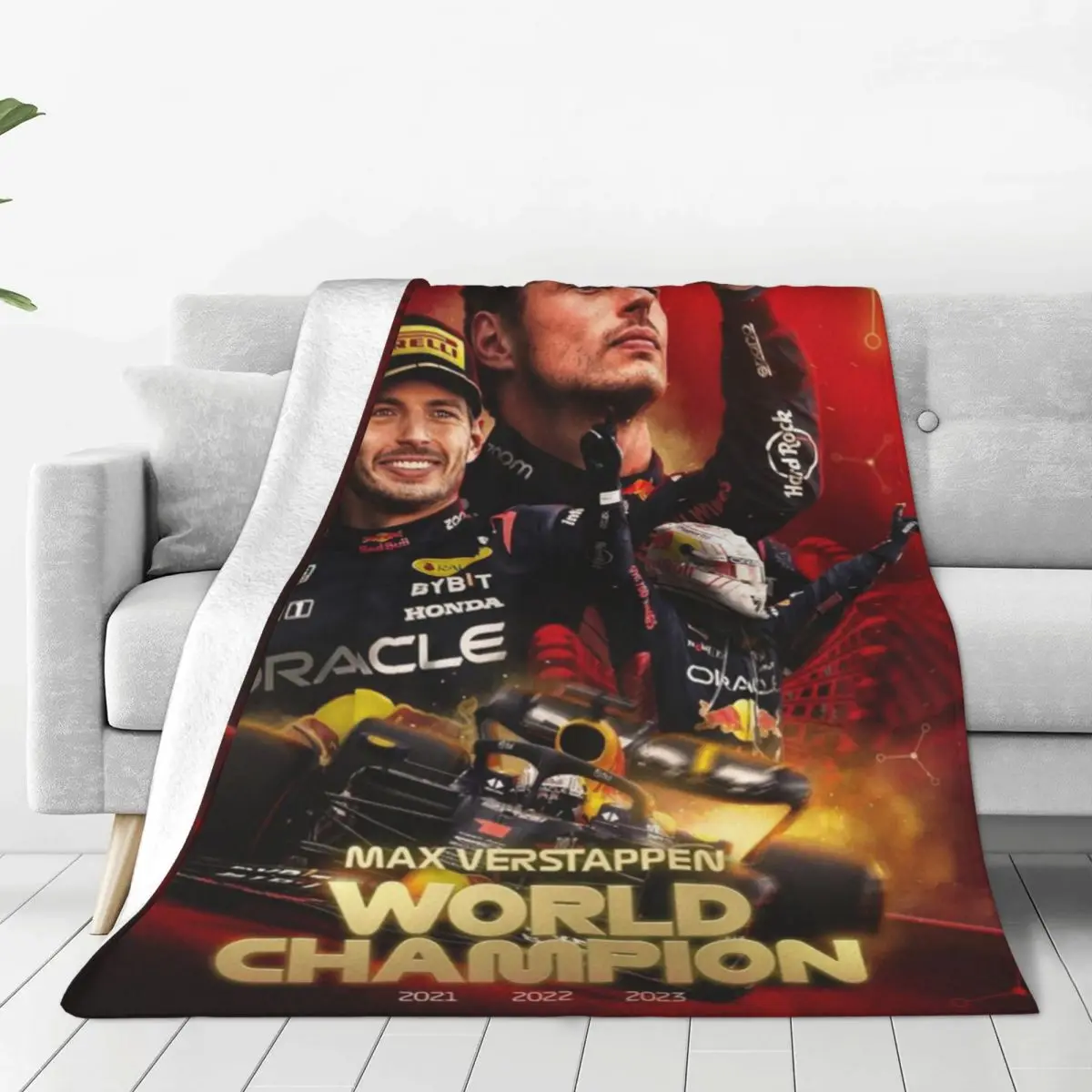 

Super Warm Blankets Travel M-Max Verstappen Throw Blanket F1 Racing Driver Flannel Bedspread Couch Bed Novelty Sofa Bed Cover