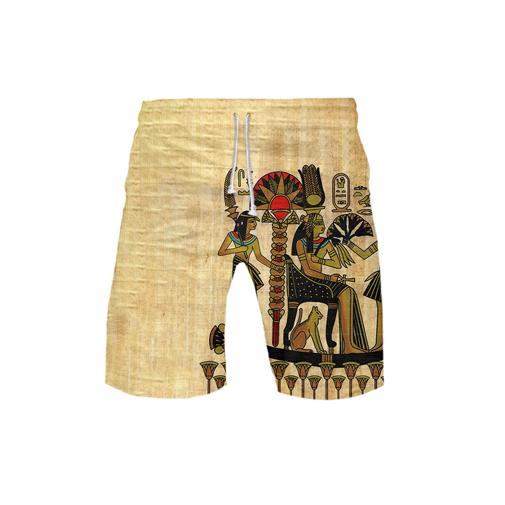 

Men's Running Shorts With 3D Ancient Egyptian Frescoes Men's Gym and Basketball Shorts Fitness Bodybuilding Training Short Pants