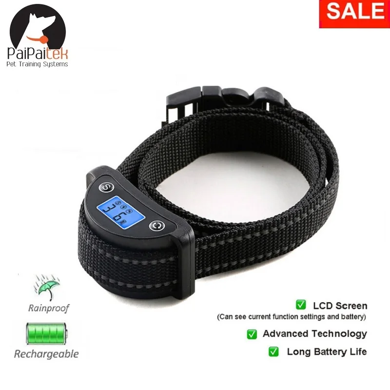 

Ошейник для дрессировки собак с ЖК-дисплеем и режимом вибрации
