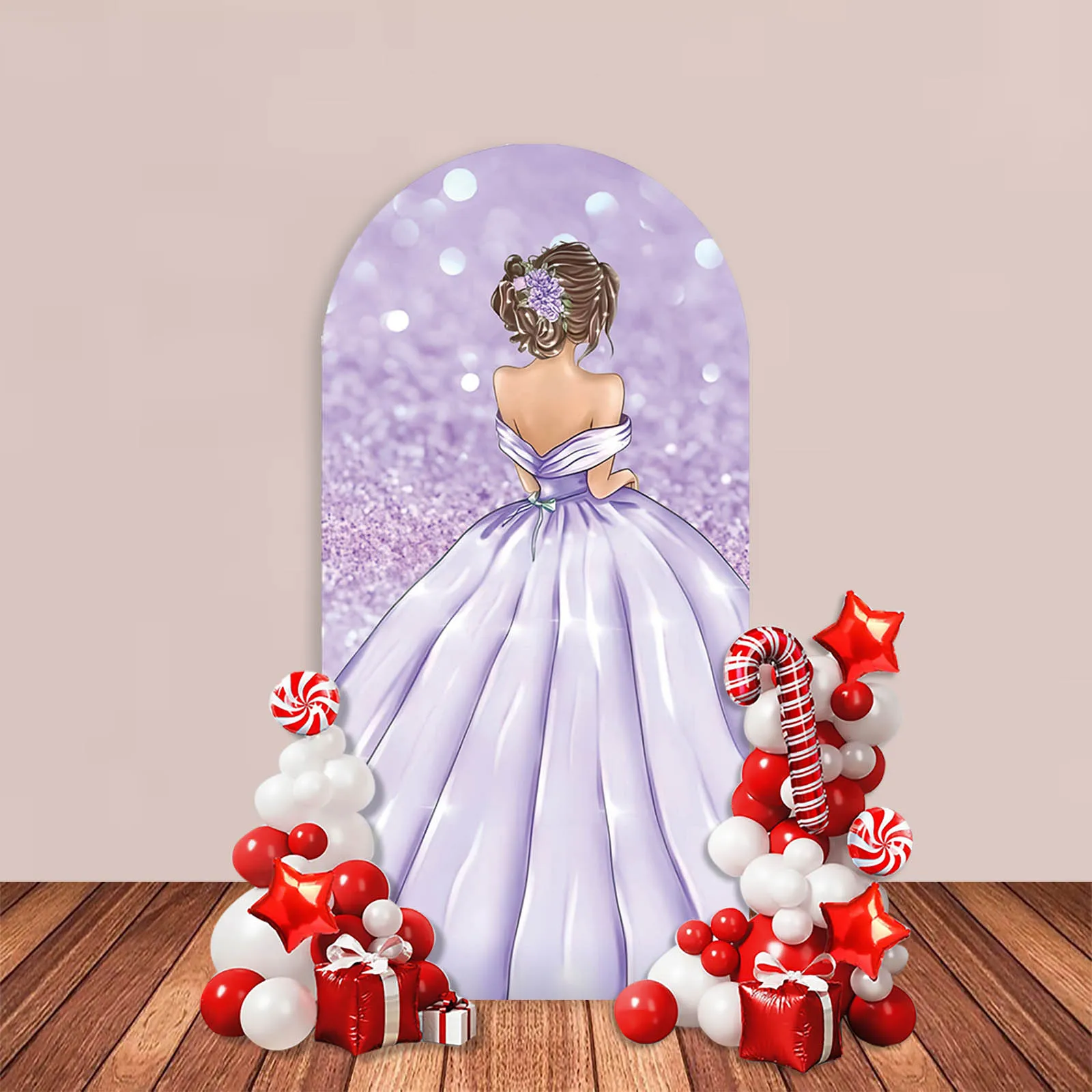 AIBIIN Quinceanera 15 лет День рождения свод фон Обложка Милая принцесса блестящая девушка