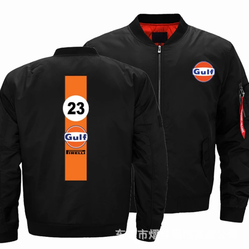 

2023 NEW Flight Flying Jacket Winter thicken Warm Zipper Men Jackets GULF Men's Casual Coa