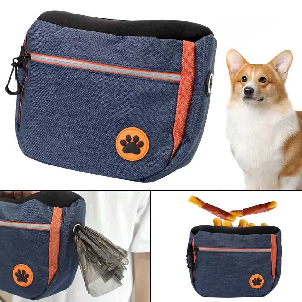 

Dog Treat Bag Pet Training Pouch Handbag For Treats Multi-use Large Capacity Outdoor Puppy Snack Bags Diagonal Waist Pocket