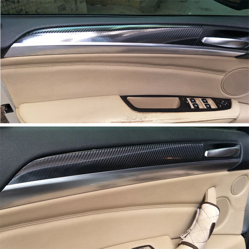 

1 компл. 5D узор из углеродного волокна Автомобильный интерьер своими руками Стайлинг отделка наклейки автомобильные фотонаклейки для BMW X5 E70...