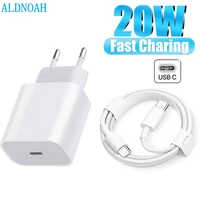 20w pd usb c charger for apple iphone 13 12 mini 11 pro max 7 8 plus fast charger type c to lightning cable eu phone charger
