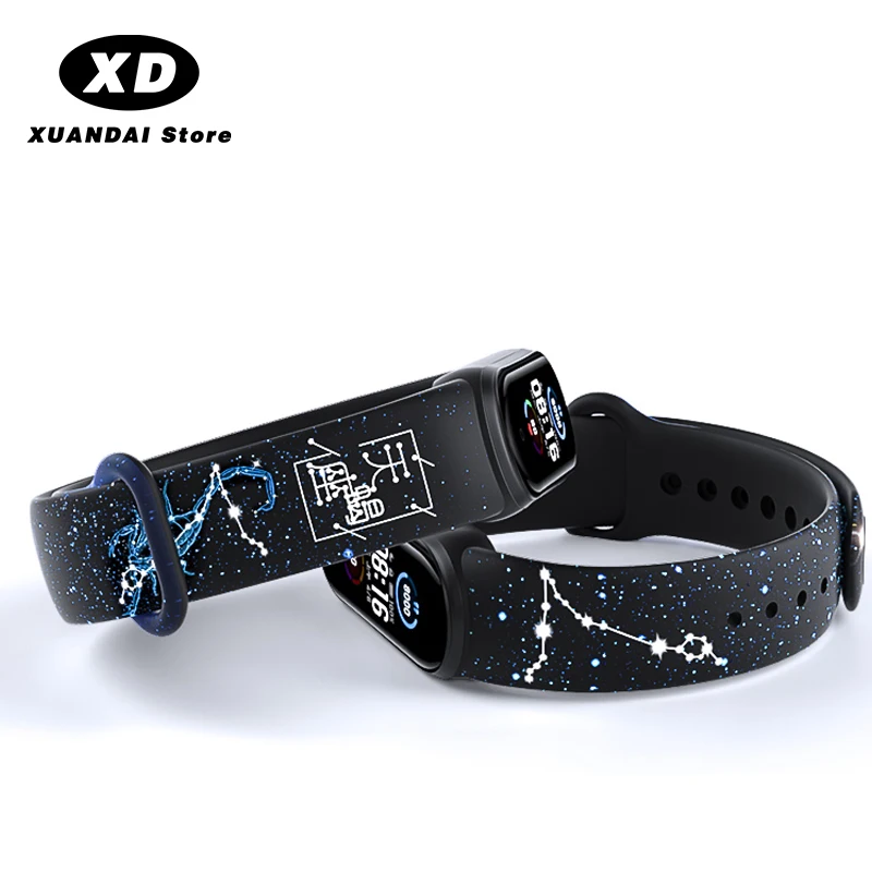 

For Xiaomi Mi Band 6 5 Silicone Strap 12 Constellations Miband 5 Sport Wrist Strap For Xiaomi Mi Band 4 3 NFC Replacement strap