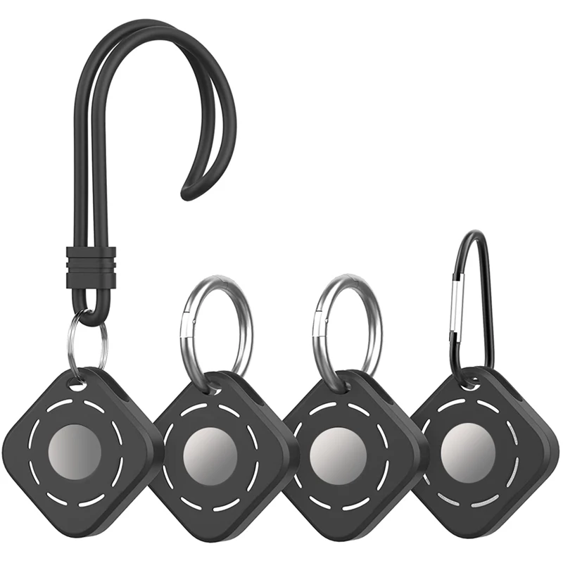 

Case Soft Silicone 4 Pack for AirTags, for Airtag Case with Soundhole, Finder Pets, Keys, Backpacks Accessories