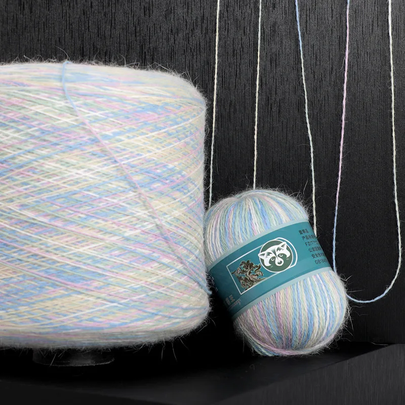 Кашемировая норковая шерстяная пряжа ручной работы плюшевая для вязания крючком