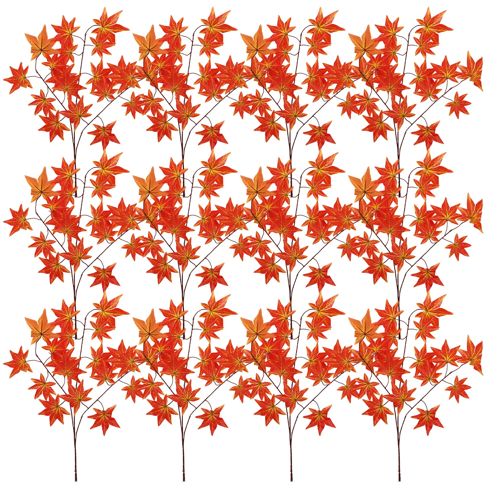 

Maple Leaf Fall Leaves Faux Artificial Picks Autumn Stems Fake Branches Decoration Stem Branchsilk Decor Table Harvest Vase