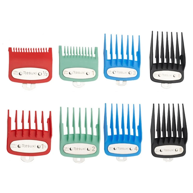 

8 Color Professional Hair Trimmer/Clipper Coded Cutting Guides/Combs Great for Most Size Hair Clippers/Trimmers Drop Shipping