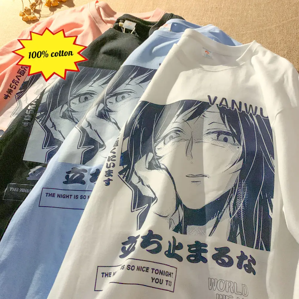 

Japanese Style Oversized T Shirt Graphic Men Short Sleeve O Neck Tees Tops Casual T-shirt Anime Clothes Youth Boys Clothing 4XL