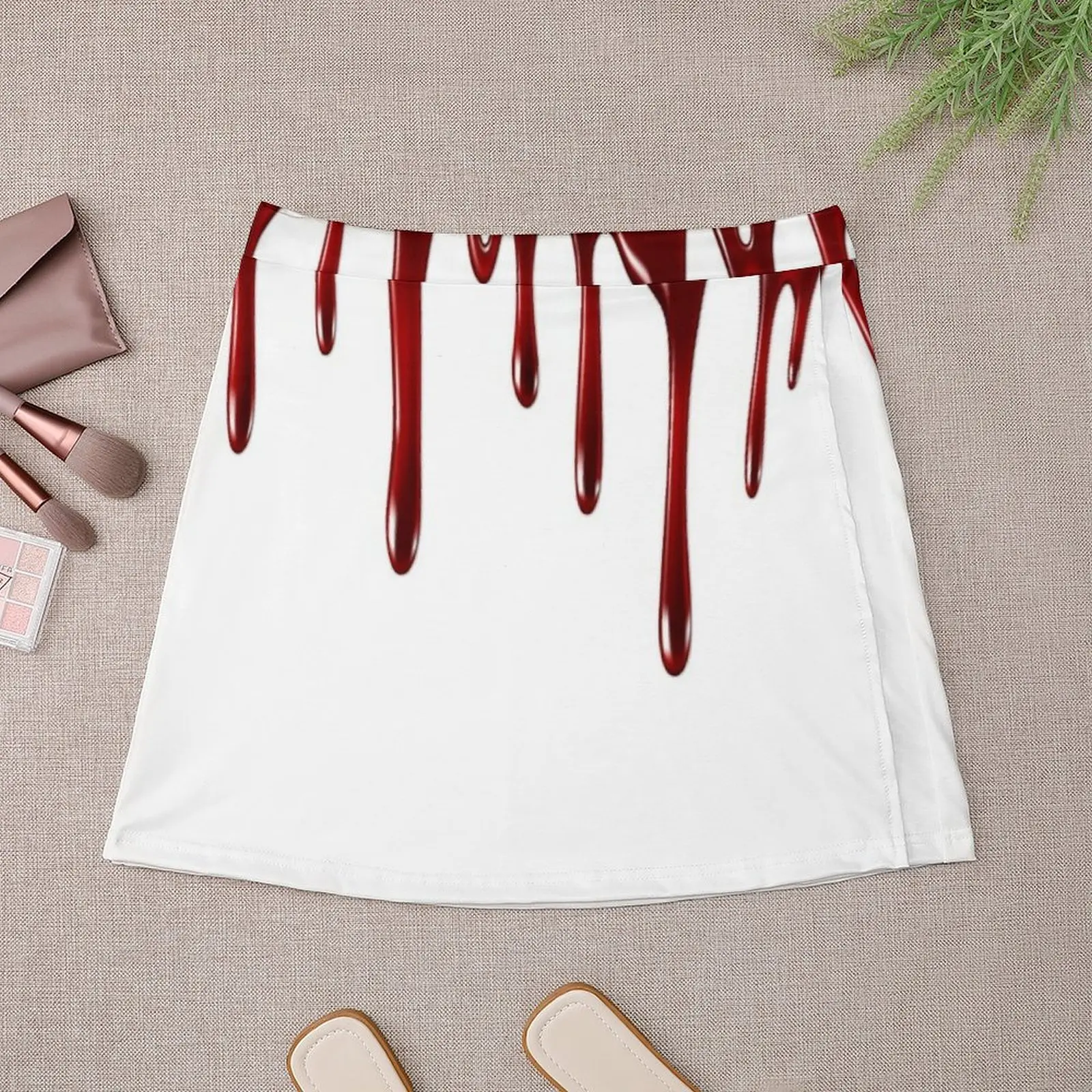 Белая мини-юбка Blood Dripping шорты юбка женская одежда