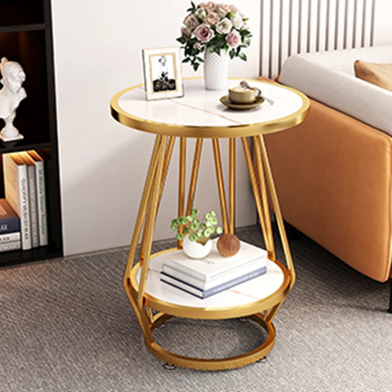 

Nordic Coffee Tables Luxury Round Salon Garden Small Bedroom Sofa Side Table Balcony Books Decor Mesas Bajas Balcony Furniture