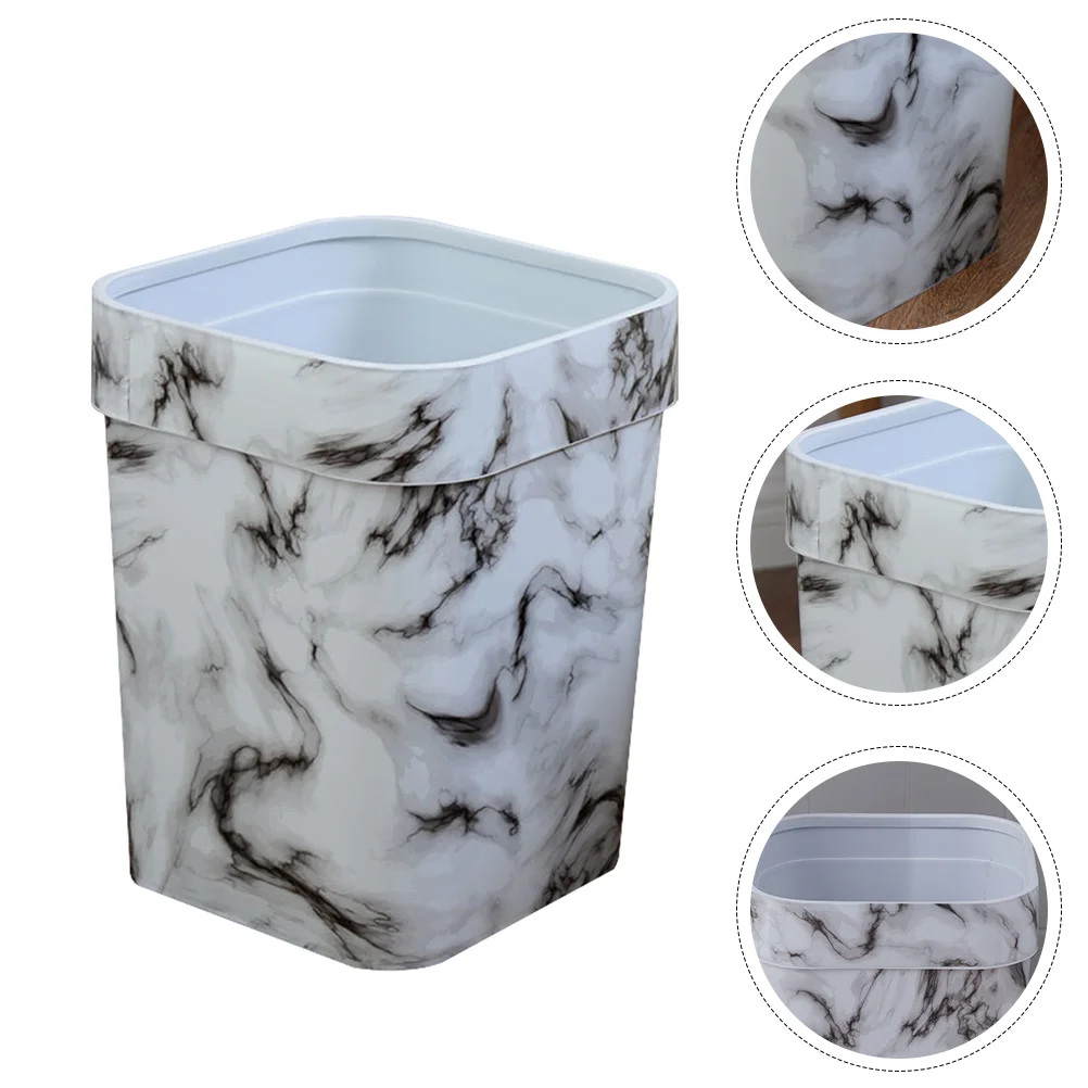 

Trash Can Waste Bin Garbage Basket Container Kitchen Bathroom Paper Office Bamboo Wastebasket Decorative Cans Vintage Rubbish