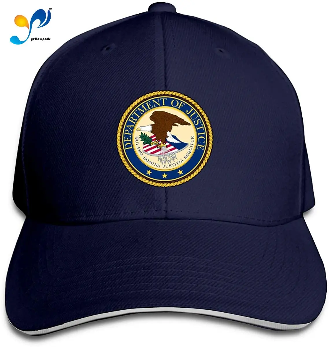 

Seal of The United States Department of Justice Men Women Classical Hat Fashionable Peak Cap Cowboy