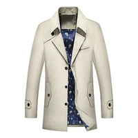 saz 2022 fashion casual long trench coat spring windbreaker casaco lager size m 8xl men jacket mens overcoat