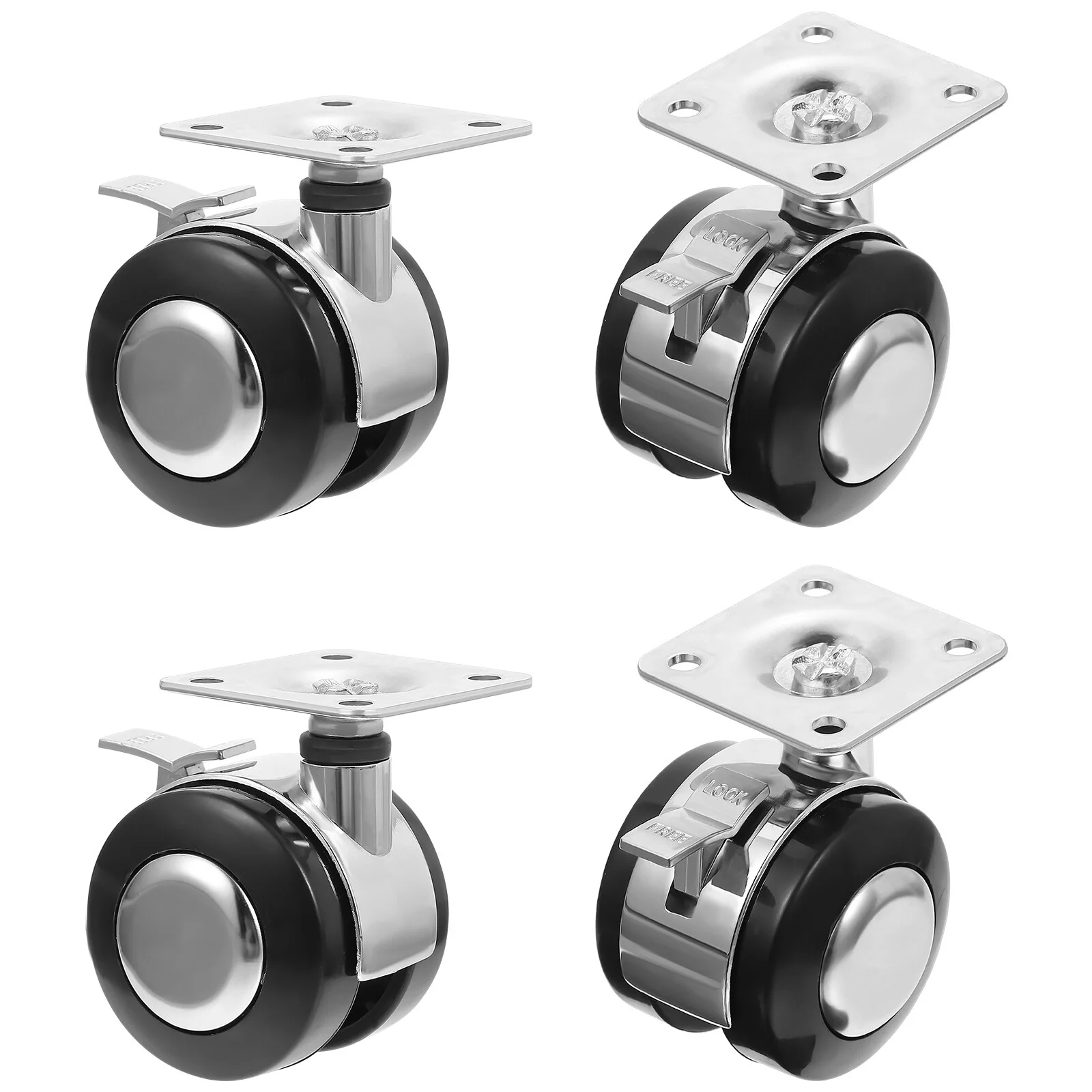 

Office Chair Wheels Desk Casters: Floor Chairs Cart Replacement Roller Wheel Furniture Rolling Caster Table Swivel Floors