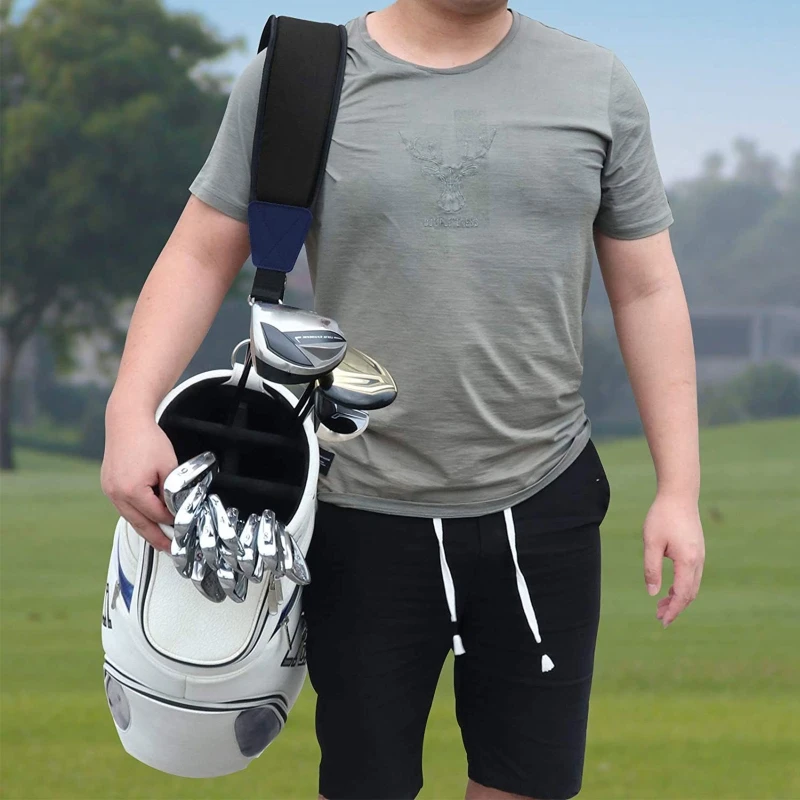 

Golf Bag Strap Single Padded Shoulder Strap, Adjustable Thick Pad Straps Universal Replacement Quick Release Bag Strap