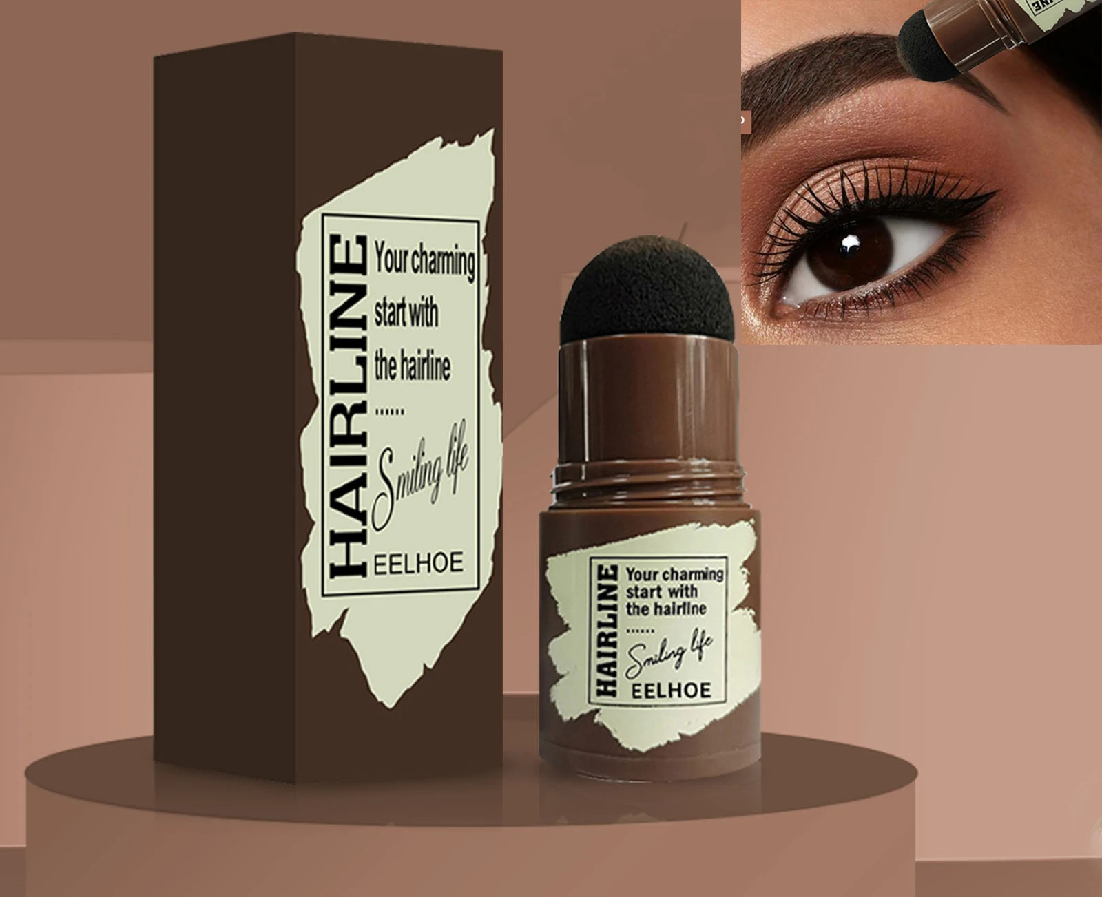 

Новый одношаговый набор для формирования бровей и пудры, водостойкая долговечная кисть для бровей, женская косметика, трафарет для бровей, ...