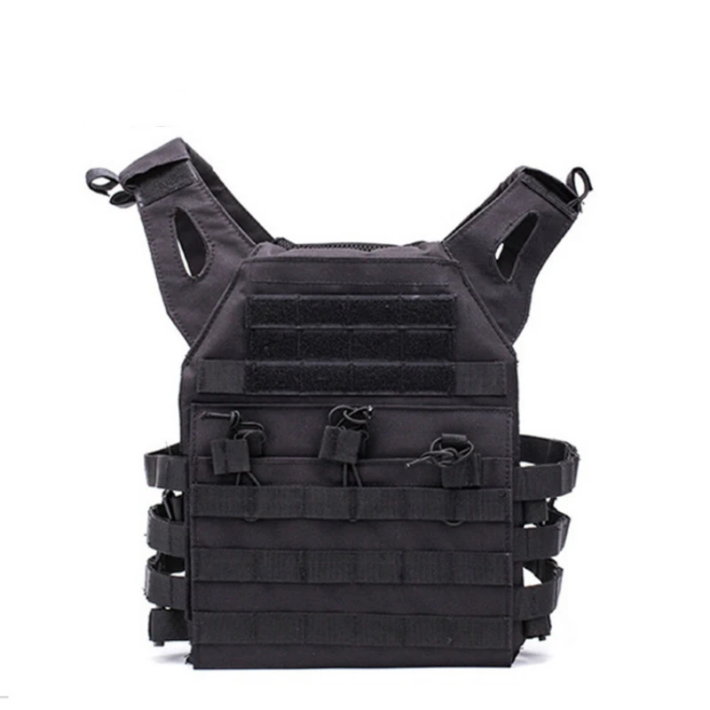 

Tactical Vest Military Combat Protecting Accessories Molle System Adjustable Shoulder Vest 600D Nylon Airsoft Paintball CS Black