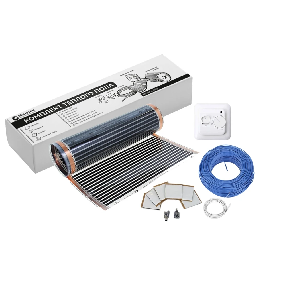 Warm floor electric with thermoregulator 1 square. M./Infrared/Film | Floor Heating Systems & Parts