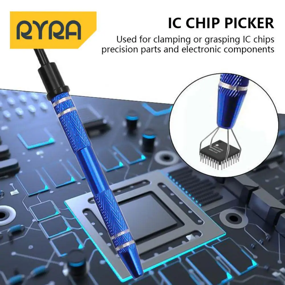 

Electronic Component Blue Four Claw Repair Tool Handmade Tools Hand Tool Suck Mobile Phone Chip Ic Extractor