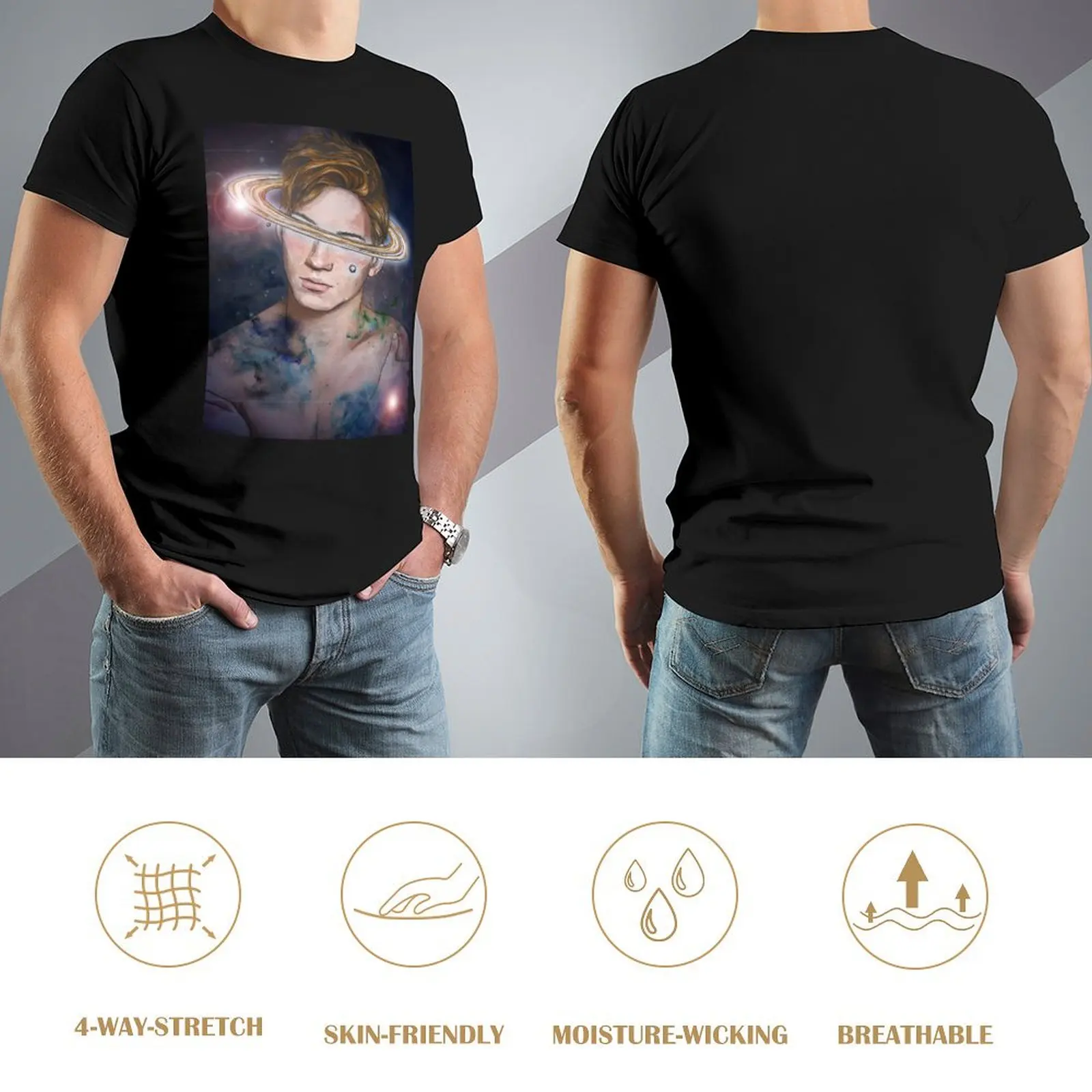 Футболка с изображением космонавта футболка рисунком аниме мужские футболки