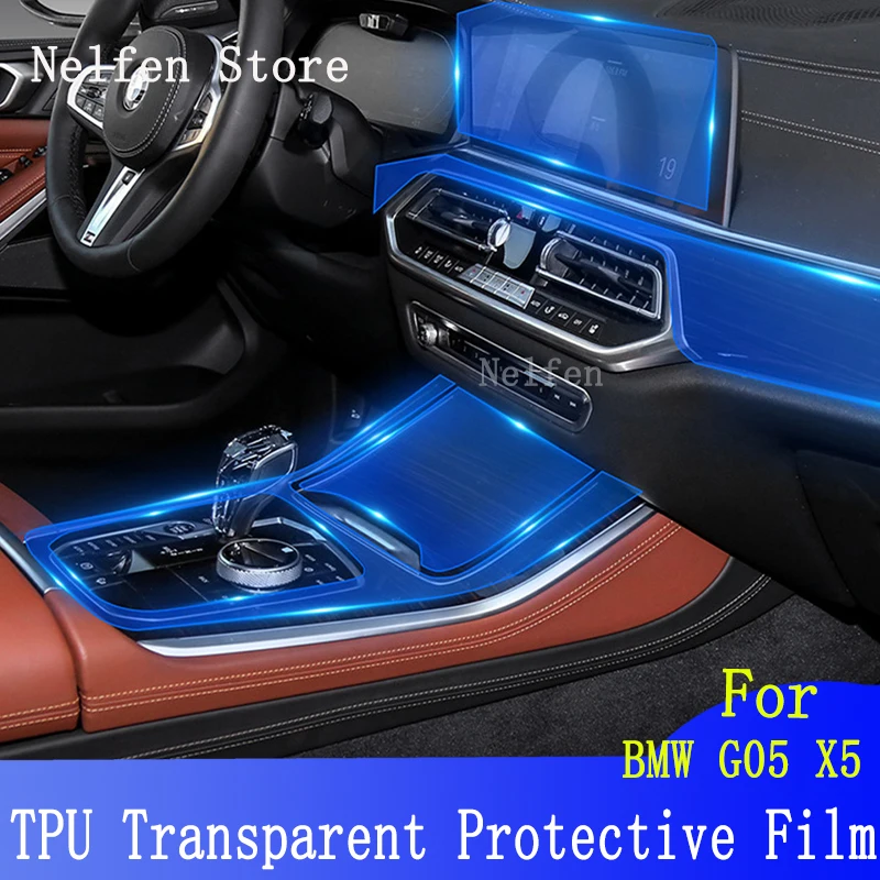 

For BMW G05 X5（2019-2022） Interior Decoration Car Stick Center Console Instrument Screen Film Transparent