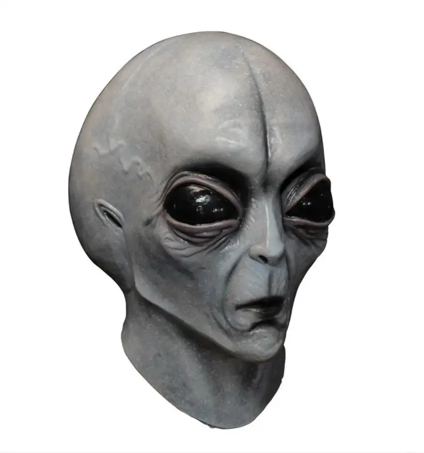 

UFO Alien Skull Mask Cosplay Horror Latex Masks Helmet Party Halloween Costume Props