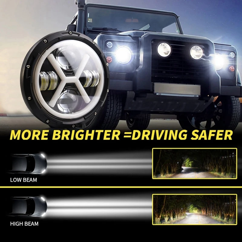 7-дюймовый 500 Вт круглый ангельский глаз лампа головного света сверхъяркий жгут