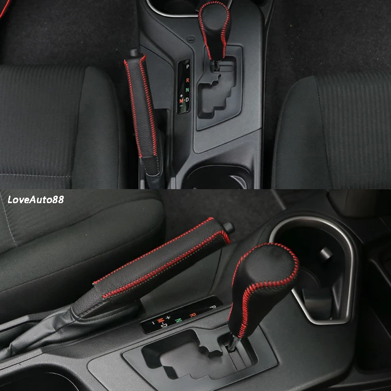 Кожаные автомобильные аксессуары для Toyota RAV4 чехол рычага переключения передач