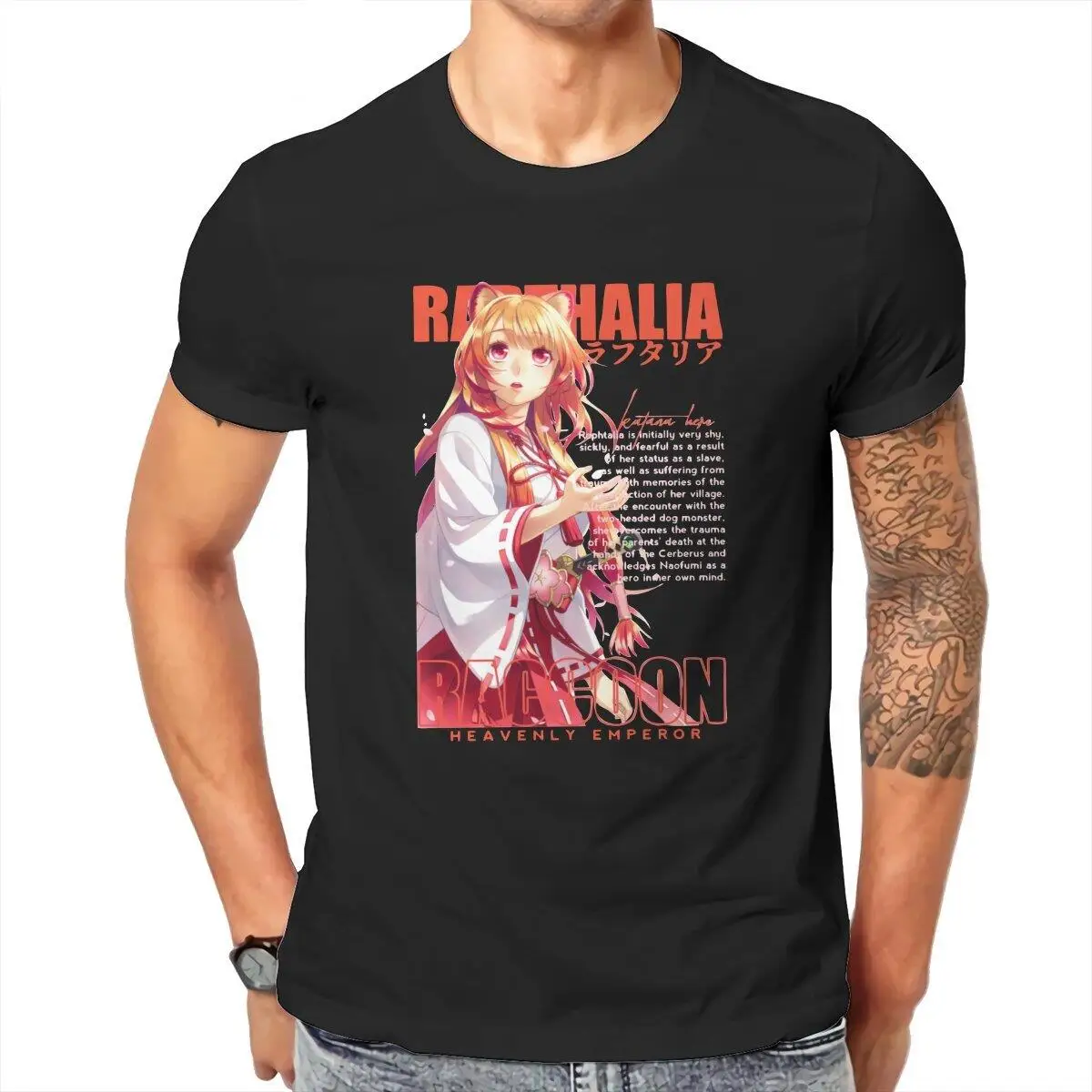 Men T-Shirts Rapthalia Rising Of Shield Hero  Funny Pure Cotton Tee Shirt Short Sleeve  T Shirt O Neck Tops Gift Idea