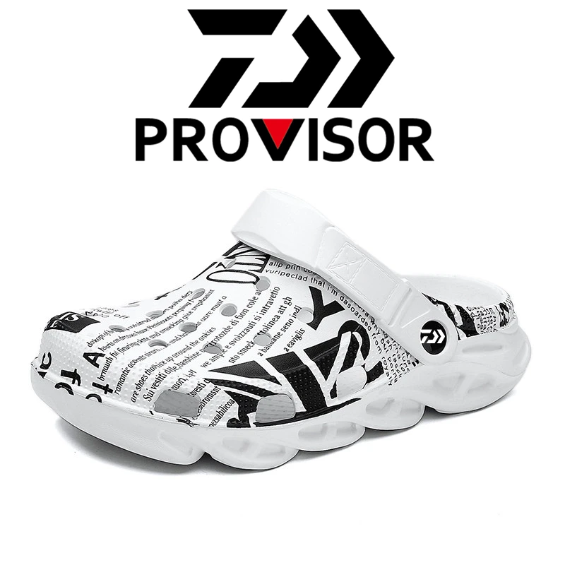

New Daiwa Fishing Shoes for Men Casual Sandals Lightweight Unisex Black White Water Shoes for Womens Summer Beach Outdoor