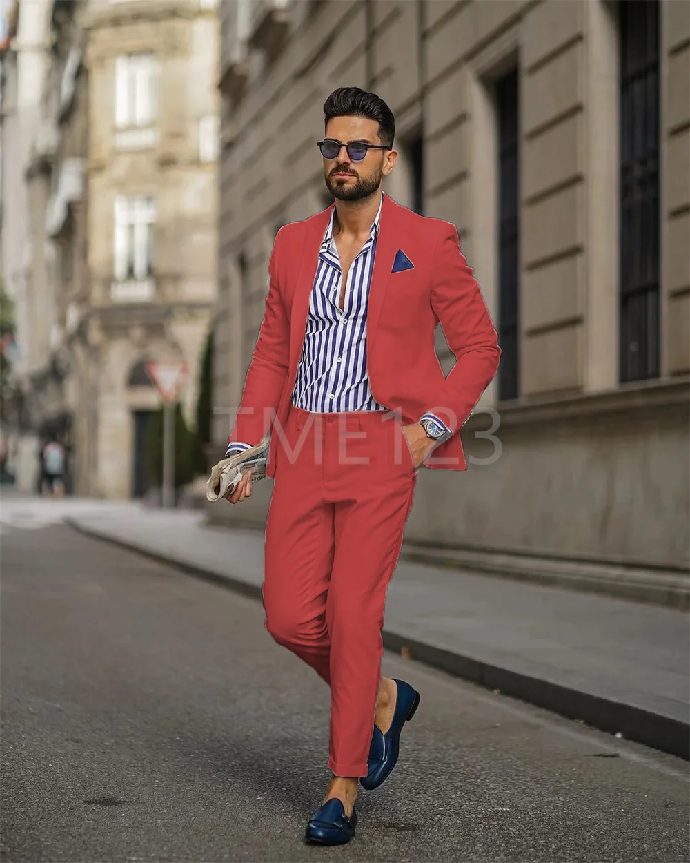 

(Blazers+Pant) 2022 2 Pcs Set Men Suits Half Sleeve Spring Slim British Short Sleeve Blazer Coat Trend Male Designer Tuxedo