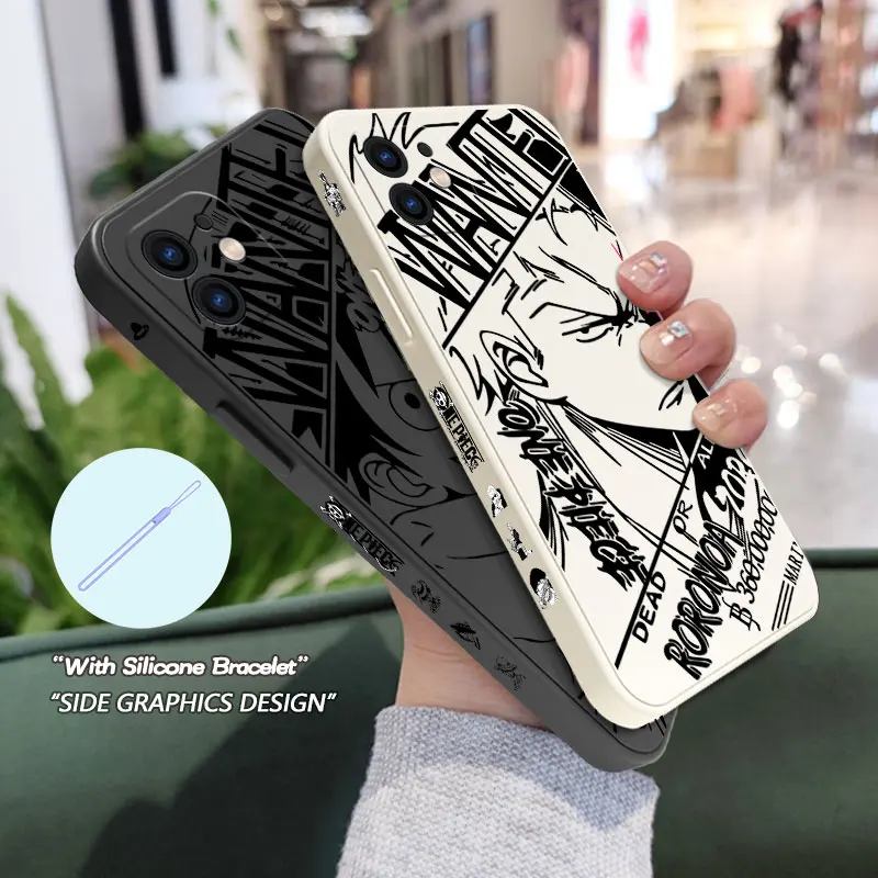 

One Pieces luffy zoro Phone Case For Xiaomi Redmi Note 11 10A 11T 10 10T 10S 9T 9 8 Pro Plus 10C 9A 9C 9T 4G 5G with Hand Strap