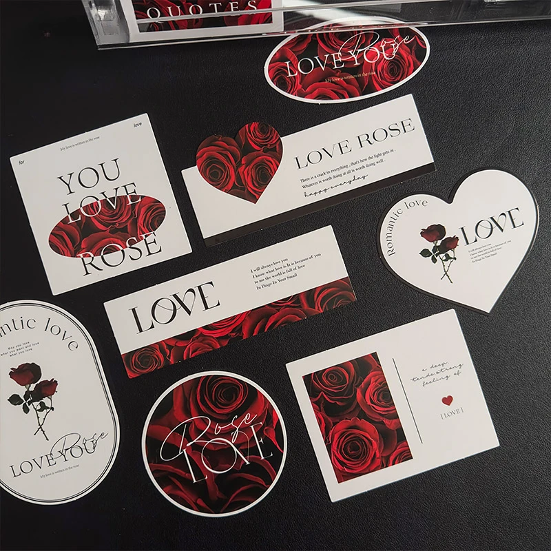 

45/60 шт., подвесные открытки в виде Розы