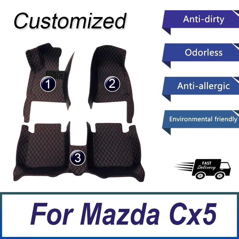 Автомобильный коврик для Mazda Cx5 2017 2018 2019 2020 2021 2022 2023 2024 индивидуальный интерьер
