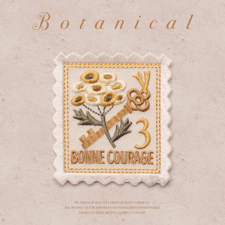 Цельный штамп с растением и цветком наклейка вышивкой гладильная ткань палочка