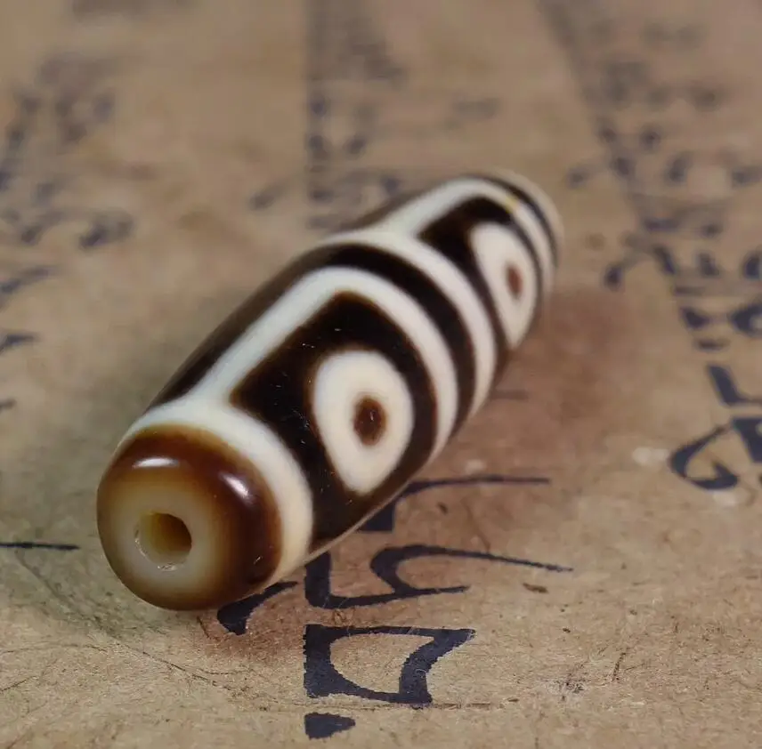 Древние тибетские бусины DZI Старый Агат 4 глаза тотем амулет подвеска GZI #3376