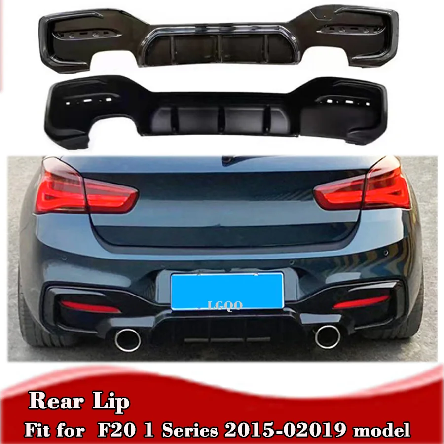 

Полипропиленовый блеск, черный задний диффузор для губ, спойлер для BMW 1 серии M Sport F20 M135i M140i 2015-2018, защитные аксессуары для автомобильного бампера