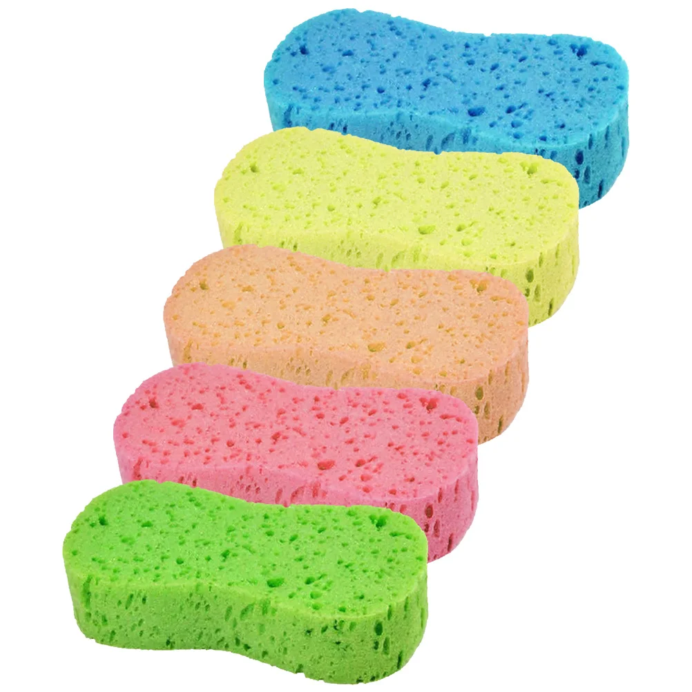 

Car Wash Sponges 5pcs Mix Colors Cleaning Scrubber Multi Functional Washing Sponges for Kitchen with Vacuum Compressed Packing